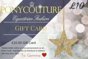 PonyCouture Luxury Browbands Gift Card